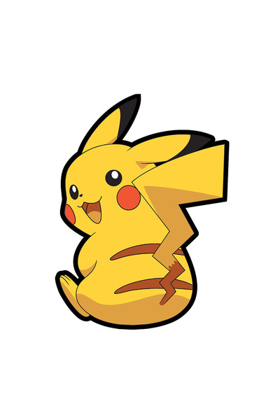 INOVATIX Set de 8 autocolante Pokemon Pikachu fericit, INOVATIX®. 6 cm