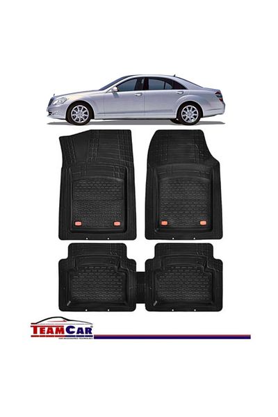 TEAMCAR ® Covorașe auto tip tavă Mercedes-benz Clasa S W221 (2005–2013) Negru