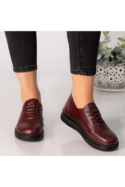 MODA STİL Women's red shoes, Adina, ecological leather, 41