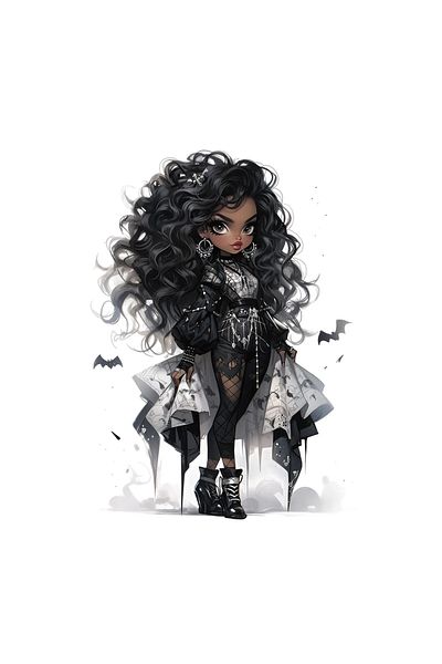 INOVATIX Set de 8 autocolante, păpușă demon Devon, INOVATIX®. 6 cm