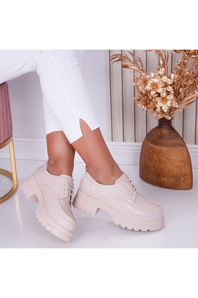 MODA STİL Women's Casual Shoes Beige Made of Eco-Leather Jola, 40