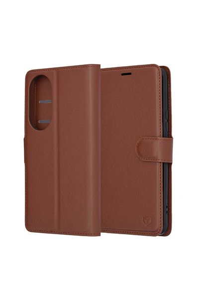 Techsuit Husă pentru Honor 90 - Techsuit Leather Folio - Maro