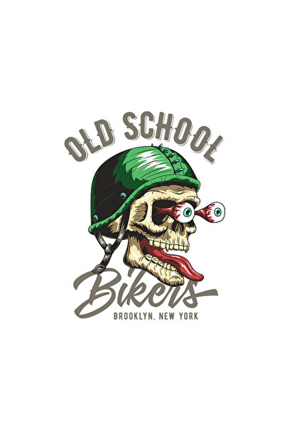 INOVATIX Set de 8 piese, Autocolant Craniu de motocicletă cu motocicliști old...