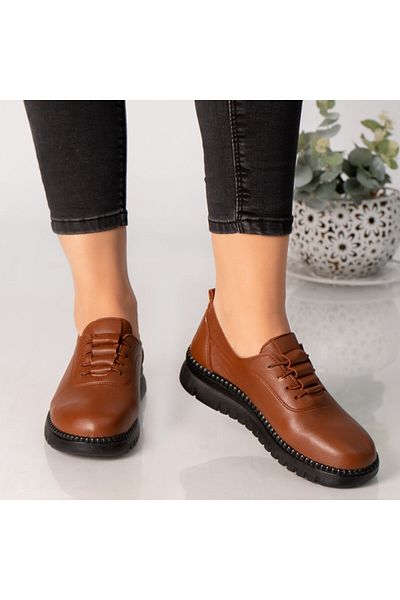 MODA STİL Women's brown shoes, Adina, eco-leather, 40
