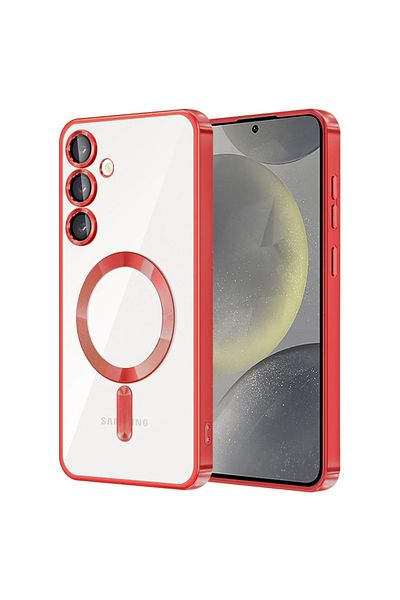 Techsuit Case for Samsung Galaxy S24 - Techsuit Luxury Crystal MagSafe - Red