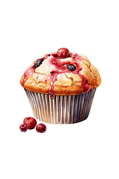 INOVATIX Set de 8 piese, autocolant pentru brioșe cu cireșe, INOVATIX®. 6 cm