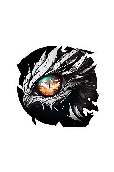 INOVATIX Set of 8 pieces, Dragon Eye Beast Sticker, INOVATIX®. 6 cm