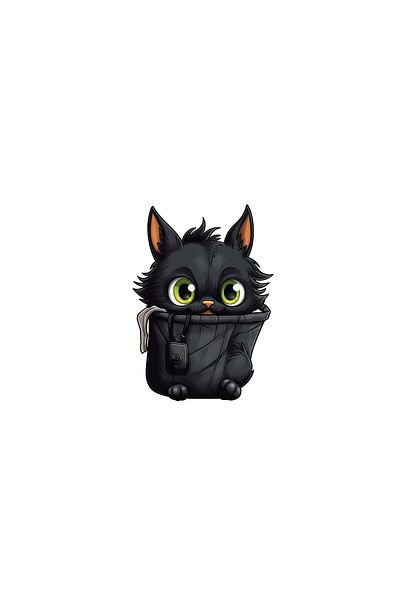 INOVATIX Set of 8, Riley Cat Sticker, INOVATIX®. 6 cm