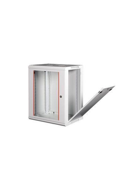 Lande - 18U 19" Wall Mounted Rack Cabinet – Width: 600 mm |   Depth: 450 mm – Light Gray