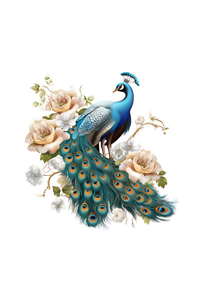 INOVATIX Σετ 8 τεμαχίων, Αυτοκόλλητο Peacock Princes, INOVATIX®. 6 εκ.