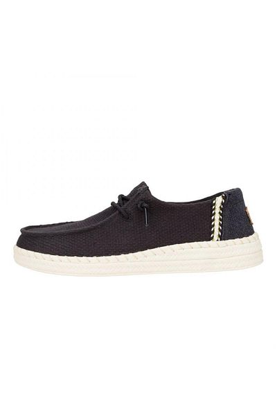 HEY DUDE 43681 Wendy Espadrille Woven Black Women's Shoes