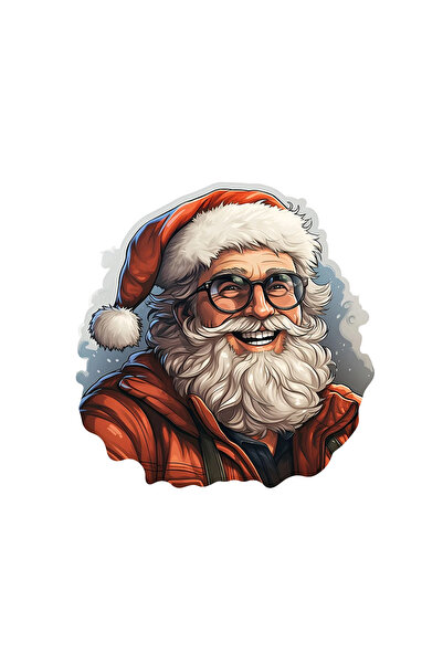 INOVATIX Σετ 8 τεμαχίων, αυτοκόλλητο με τον Άγιο Βασίλη που χαμογελάει χαρούμ...