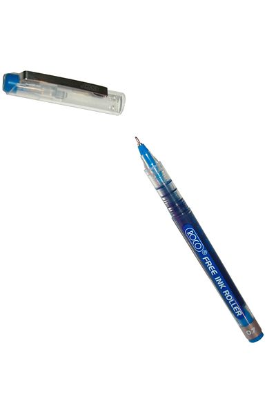 Roco Free Ink Roller Liquid Ink Pen - Blue Ink, 0.7mm, Needle Tip
