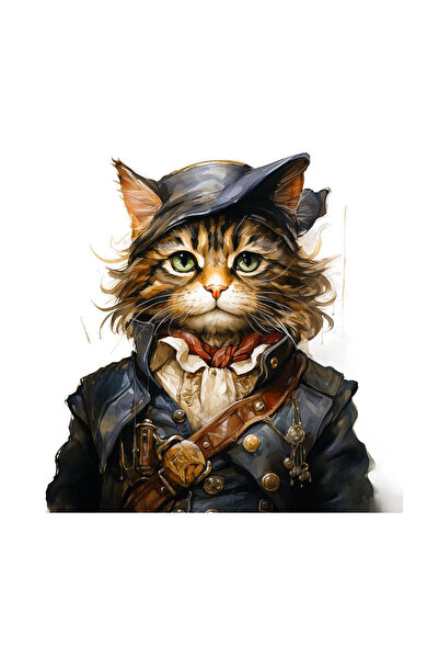 INOVATIX Set de 8 bucăți, autocolant Soldier Cat, INOVATIX®. 6 cm