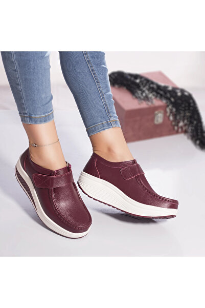 ANGEL BLUE Pantofi casual Rachel, piele bordo, 39