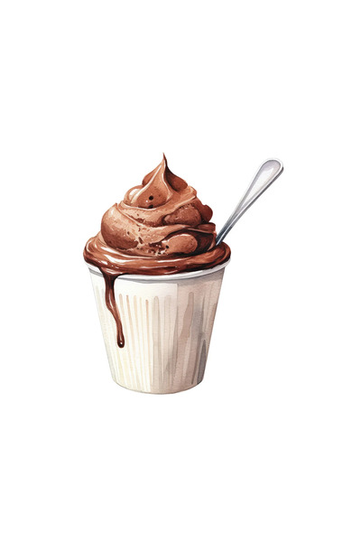 INOVATIX Set de 8 piese, Sticker Pahar cu cremă de ciocolată, INOVATIX®. 6 cm