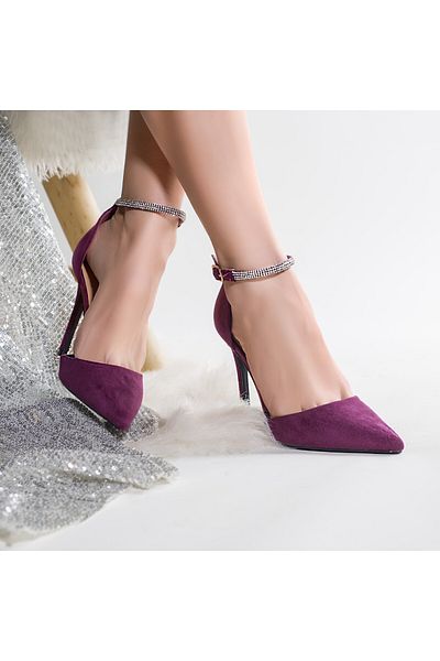MODA STİL Women's purple suede shoes tolib, 38
