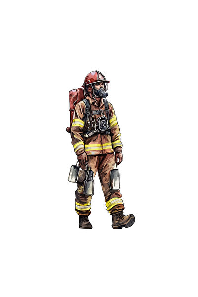 INOVATIX Set de 8 autocolante pompier ambulant, INOVATIX®. 6 cm