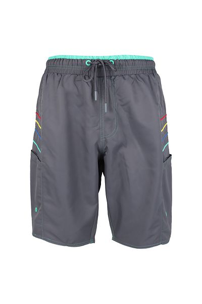 LUGMO Men's Swim Shorts with 2 Zipper Pockets Cotton Water Absorbent Lining Anthracite K-195