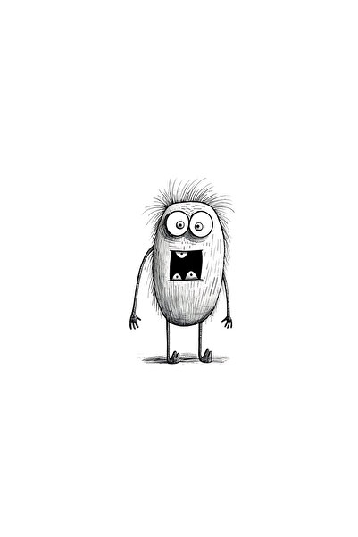 INOVATIX Set de 8 piese, Sticker Monstru cu trei dinți, INOVATIX®. 6 cm