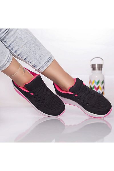 MODA STİL Anastasy black-pink textile sports shoes, 36