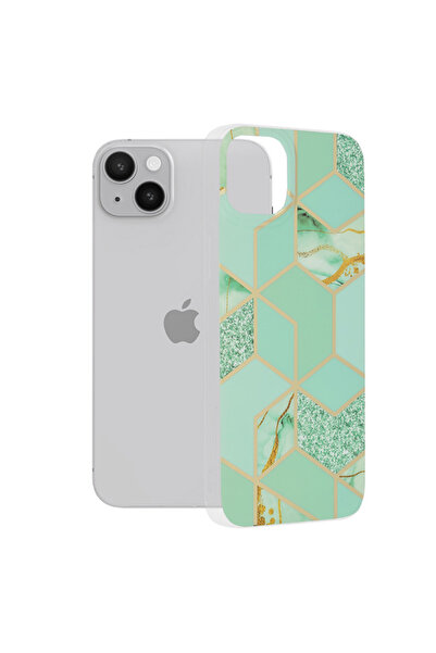 Techsuit Carcasă pentru iPhone 14 Plus - Techsuit Marble Series - Verde Hex