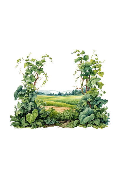 INOVATIX Set de 8 piese, autocolant Plantație de vie cu struguri albi, INOVAT...