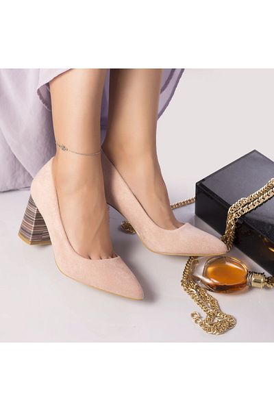 MODA STİL Shully heeled shoes, pink suede, 40