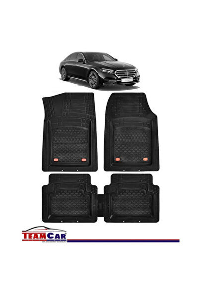 TEAMCAR Πατάκια αυτοκινήτου τύπου Mercedes-Benz E-Class W214 (2023-σήμερα) μαύρο