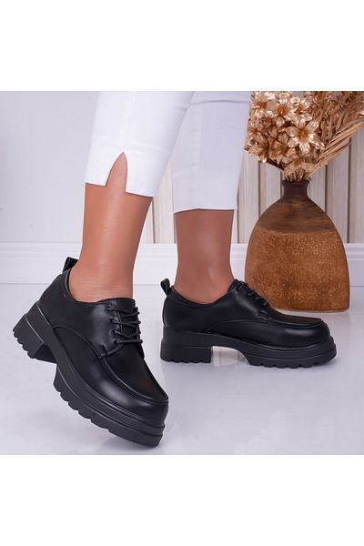MODA STİL Women's Casual Shoes Black Made of Eco-Leather Jola, 40