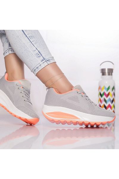 MODA STİL Anastasy grey textile sports shoes, 36