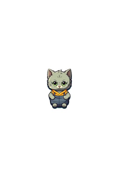 INOVATIX Set of 8, Sticker Cat Daysi, INOVATIX®. 6 cm