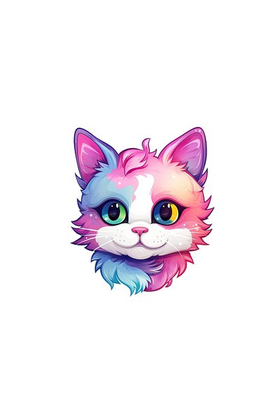 INOVATIX Set of 8, Penny Cat Sticker, INOVATIX®. 6 cm