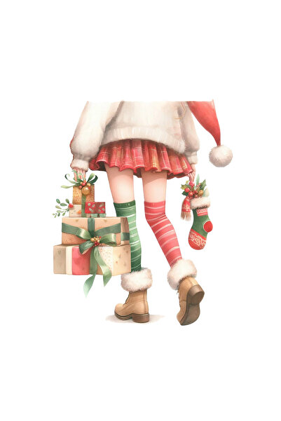 INOVATIX Σετ 8 τεμαχίων, Αυτοκόλλητο Σέξι γυναικεία πόδια με χριστουγεννιάτικ...