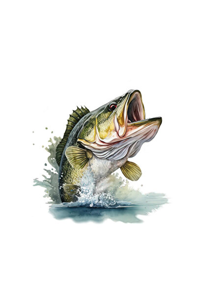 INOVATIX Set de 8 bucăți, autocolant Pește ieșind din apă, INOVATIX®. 6 cm