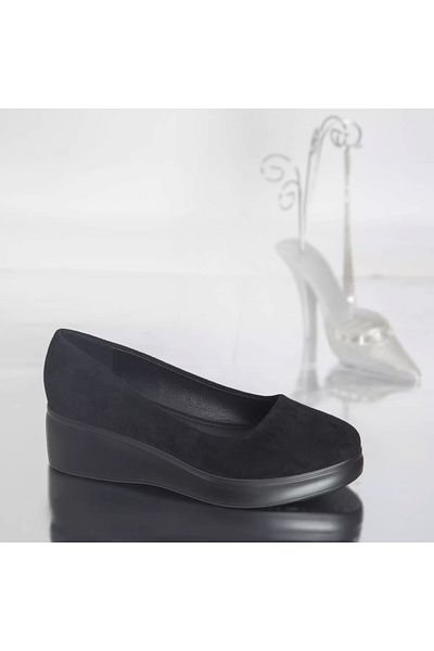 MODA STİL Shirley platform shoes black suede, 37