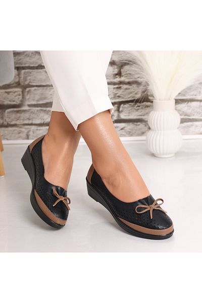 MODA STİL Women's Casual Shoes Black Made of Eco-Leather Fariha, 39