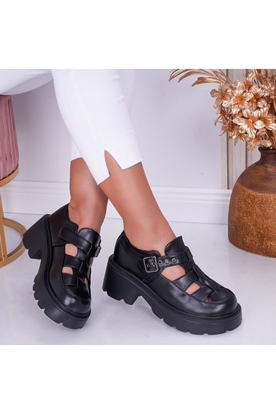 MODA STİL Women's casual shoes in black, made of ecological leather Pepa, 40