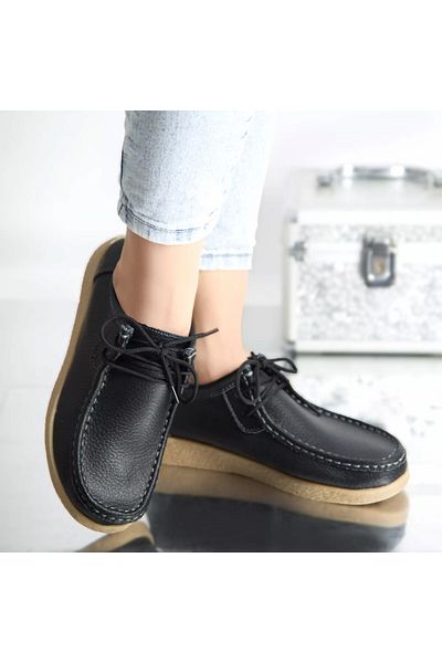 MODA STİL Lucy casual shoes black genuine leather, 37