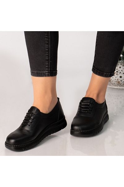 MODA STİL Women's black shoes, Adina, eco-leather, 40