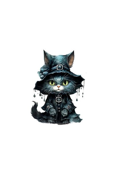 INOVATIX Set of 8 pieces, Musketeer Cat Sticker, INOVATIX®. 6 cm
