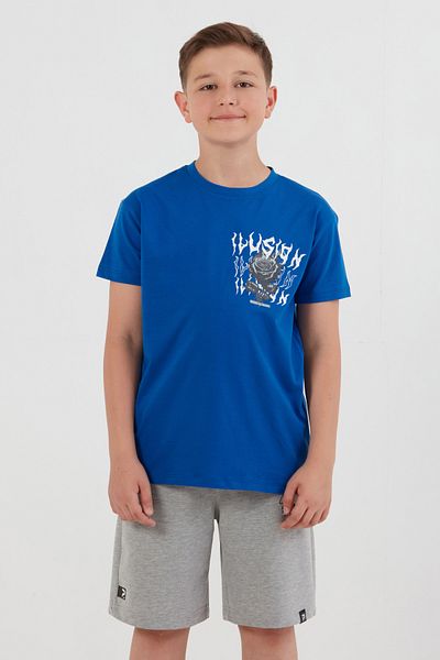 Fulla Moda Tricou pentru băiat 100% bumbac cu imprimeu trandafiri