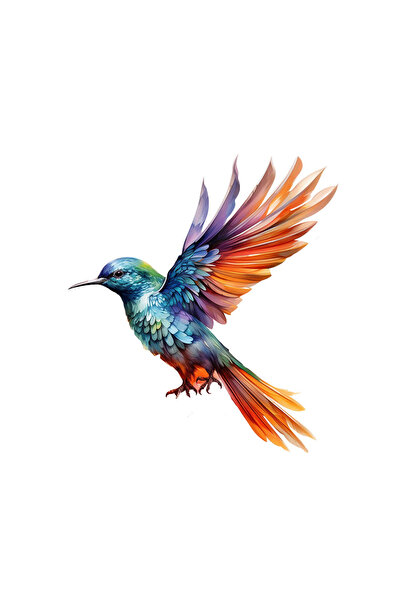 INOVATIX Σετ 8 τεμαχίων, Αυτοκόλλητο Κολιμπρί, INOVATIX®. 6 εκ.