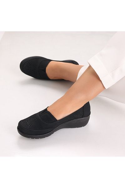 MODA STİL Women's Casual Black Shoes Made of Eco-Leather Dinda, 41