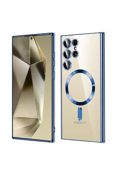 Techsuit Carcasă pentru Samsung Galaxy S24 Ultra - Techsuit Luxury Crystal MagSafe - Albastru intens