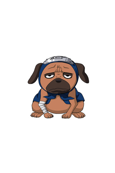 INOVATIX Set 8 piese, sticker Naruto Pakkun ranit, INOVATIX®. 6 cm