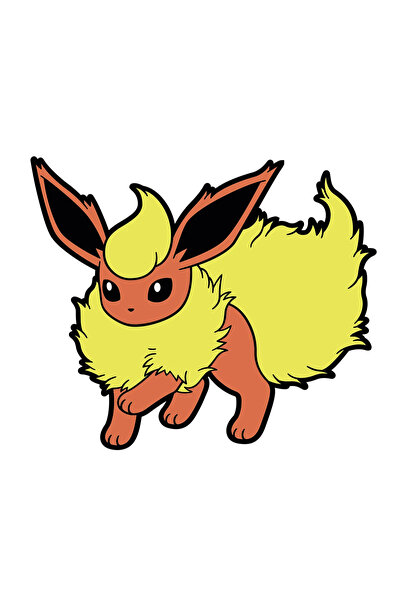 INOVATIX Set de 8 piese, autocolant Pokemon Flareon, INOVATIX®. 6 cm