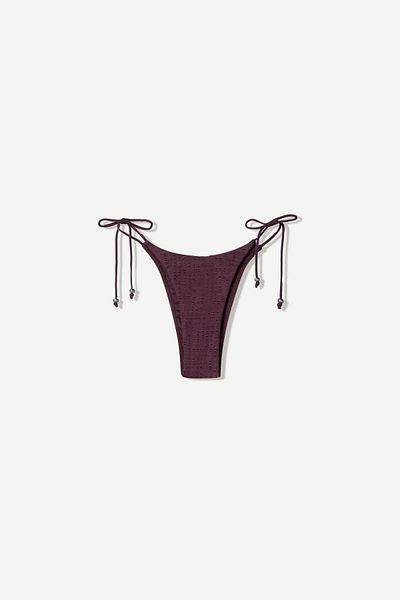 Bershka Textured bikini bottoms