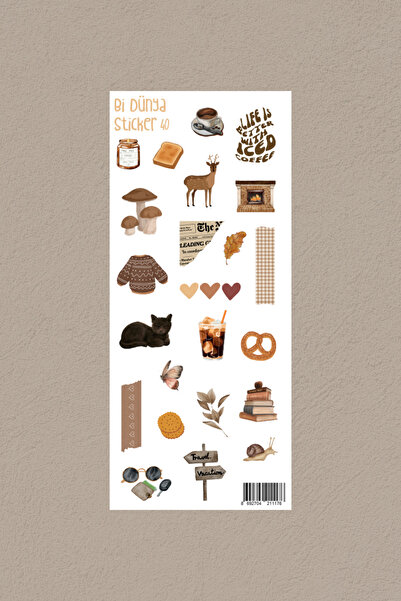 Bi Dünya Haber M40 – Kahverengi Hayat Sticker Seti