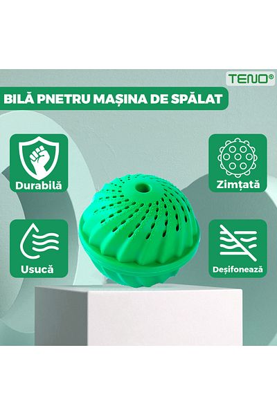Teno Teno® Washer and Dryer Ball, compact, reusable, green